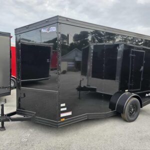 Enclosed 6x12 Black Cargo Trailer - Image 3