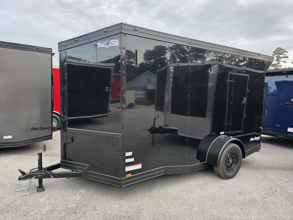 Enclosed 6x12 Black Cargo Trailer - Image 3