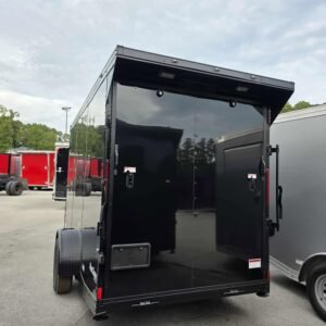 Enclosed 6x12 Black Cargo Trailer - Image 4
