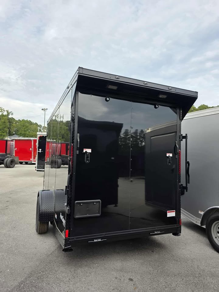 Enclosed 6x12 Black Cargo Trailer - Image 4