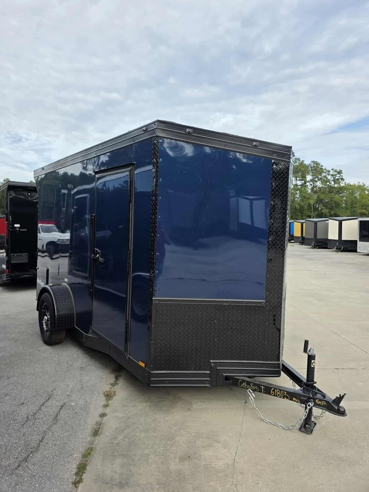 Enclosed 6x12 Indigo Blue Cargo Trailer - Image 1