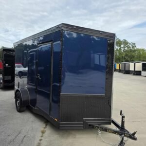 Enclosed 6x12 Indigo Blue Cargo Trailer - Image 6