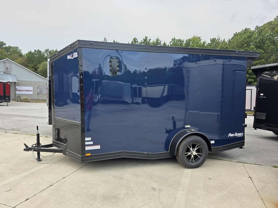 Enclosed 6x12 Indigo Blue Cargo Trailer - Image 2