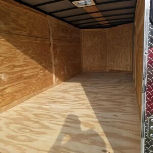 Enclosed 7x16 Black Cargo Trailer - Image 3