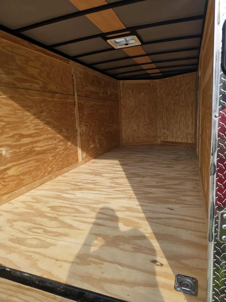 Enclosed 7x16 Black Cargo Trailer - Image 3