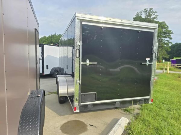 Enclosed 7x16 Black Cargo Trailer