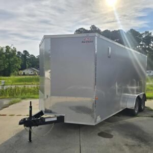 Enclosed 7x16 Silver Cargo Trailer - Image 4
