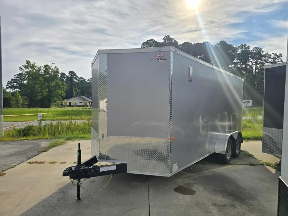 Enclosed 7x16 Silver Cargo Trailer - Image 4