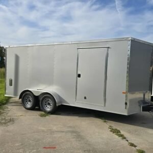 Enclosed 7x16 Silver Cargo Trailer