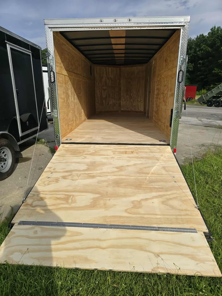 Enclosed 7x16 Silver Cargo Trailer - Image 2