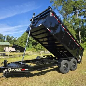 New 7x14 Black Dump Trailer