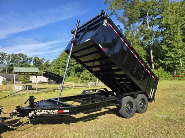 New 7x14 Black Dump Trailer