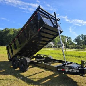 New 7x14 Black Dump Trailer - Image 2