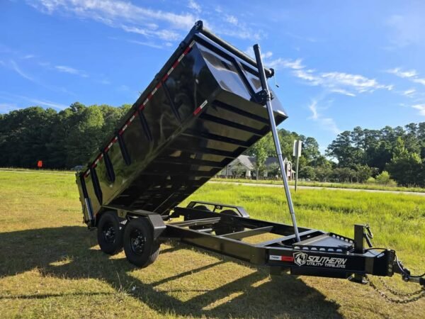 New 7x14 Black Dump Trailer