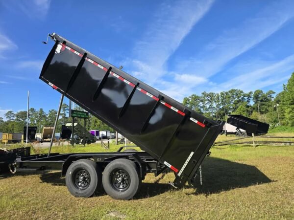 New 7x14 Black Dump Trailer