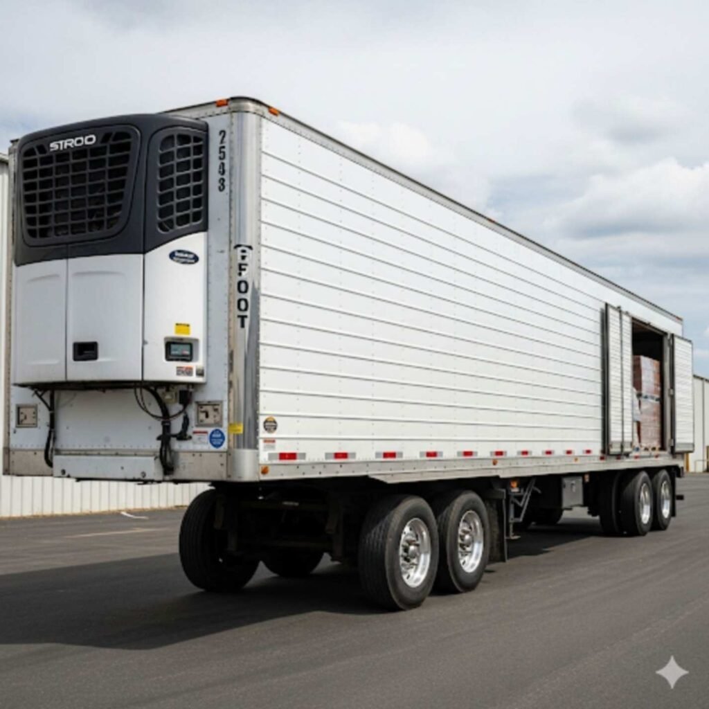 This image is of refrigerated trailers