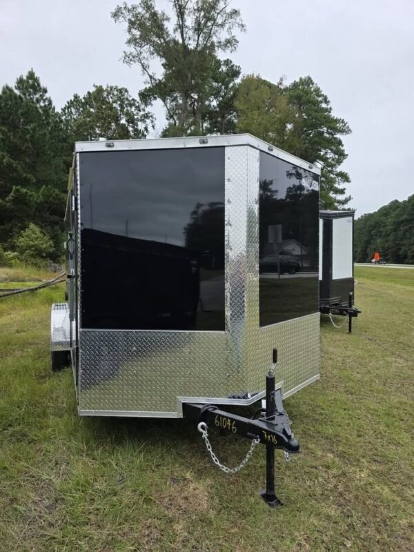 Enclosed 7x16 Black Cargo Trailer