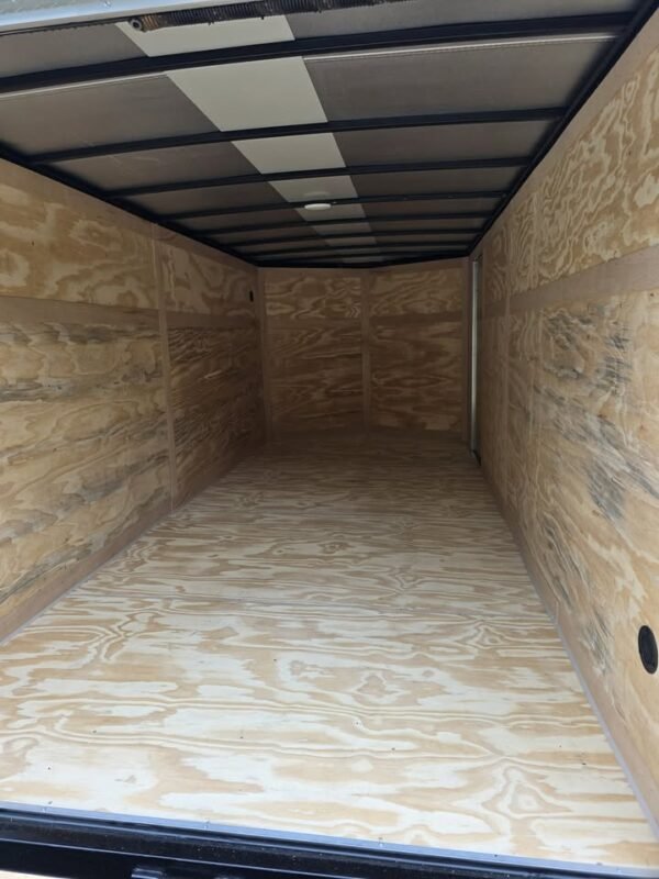 Enclosed 7x16 Black Cargo Trailer