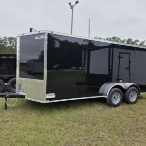 Enclosed 7x16 Black Cargo Trailer - Image 6