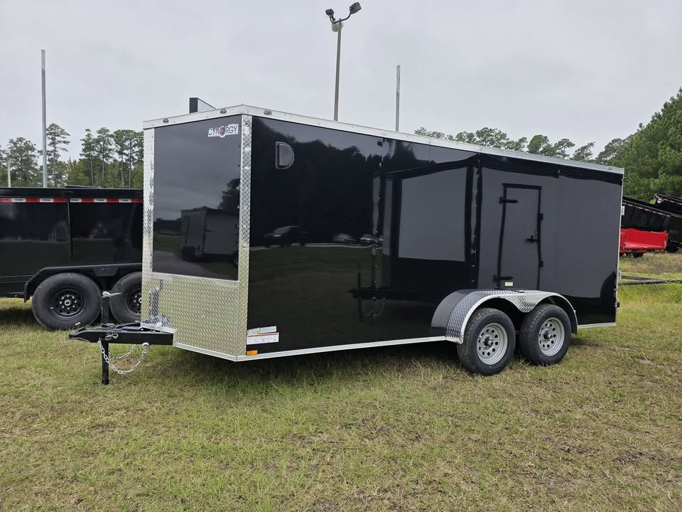 Enclosed 7x16 Black Cargo Trailer - Image 6