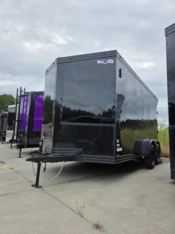 Enclosed 7x14 Black Cargo Trailer