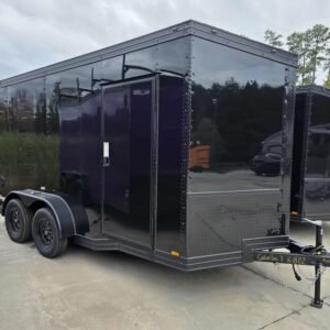 Enclosed 7x14 Black Cargo Trailer