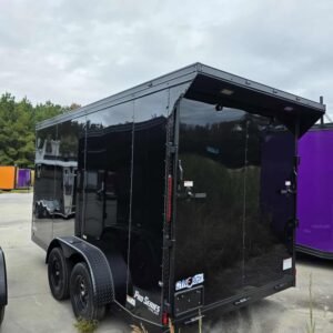 Enclosed 7x14 Black Cargo Trailer - Image 4