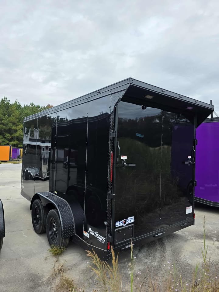 Enclosed 7x14 Black Cargo Trailer - Image 4