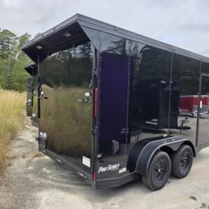 Enclosed 7x14 Black Cargo Trailer - Image 6