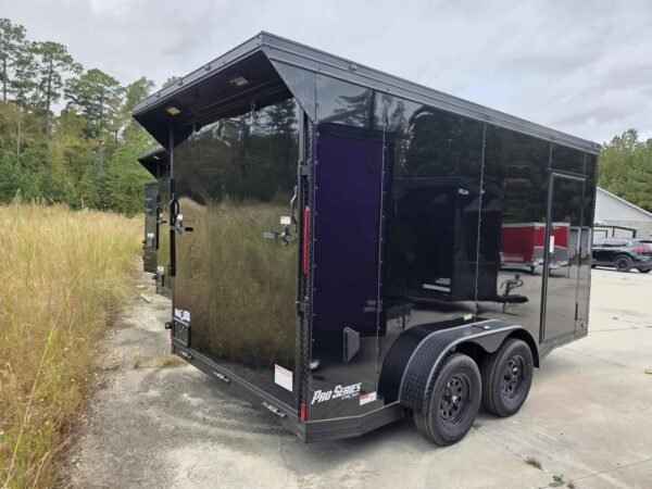 Enclosed 7x14 Black Cargo Trailer