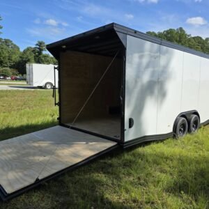 Enclosed 8.5x24 White Cargo Trailer