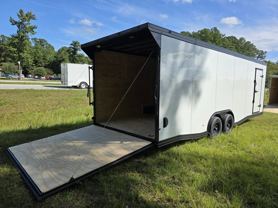 Enclosed 8.5x24 White Cargo Trailer - Image 1