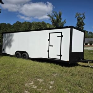 Enclosed 8.5x24 White Cargo Trailer - Image 4