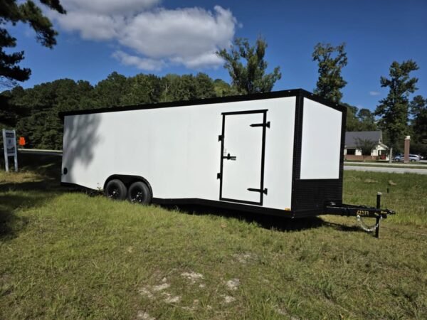 Enclosed 8.5x24 White Cargo Trailer