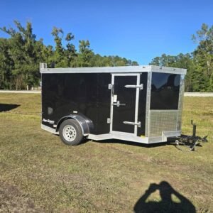 Enclosed 5x10 Black Cargo Trailer