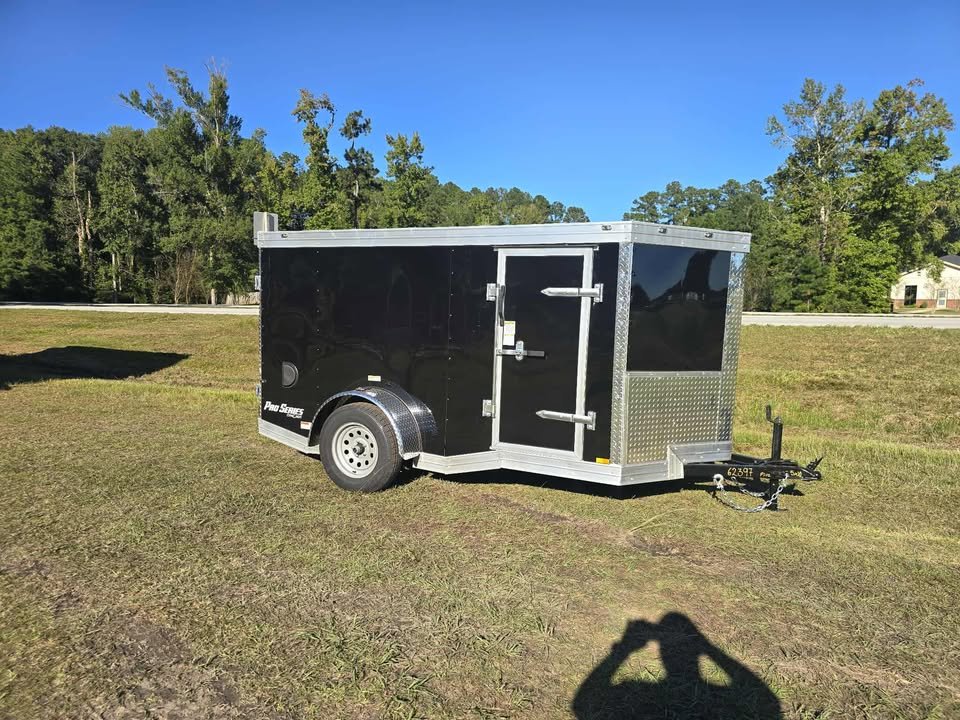 Enclosed 5x10 Black Cargo Trailer - Image 1