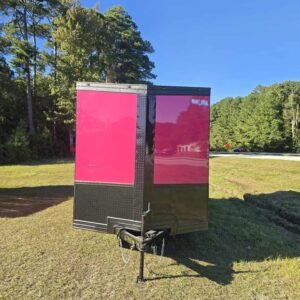 Enclosed 7x14 Pink Cargo Trailer - Image 4