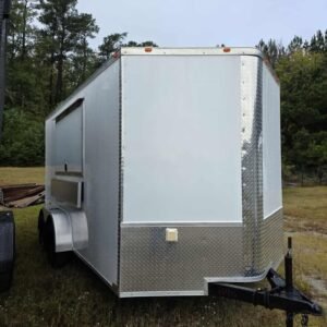 Vending 7x14 White Concession Trailer