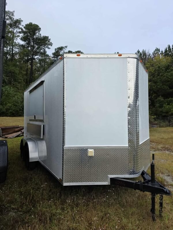 Vending 7x14 White Concession Trailer