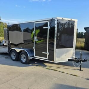 Enclosed 6x12 Black Cargo Trailer