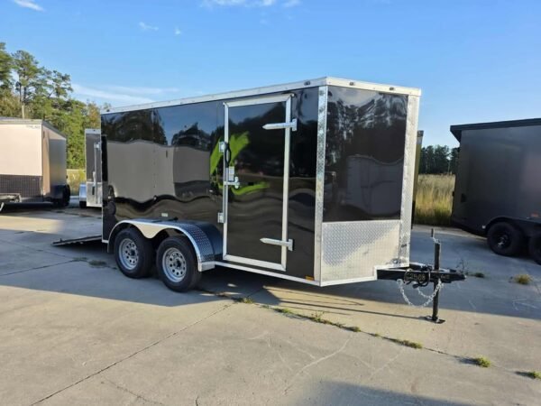 Enclosed 6x12 Black Cargo Trailer