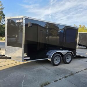 Enclosed 6x12 Black Cargo Trailer - Image 3