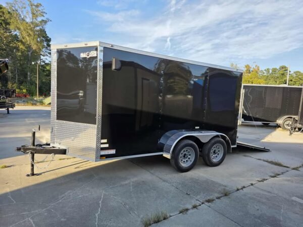 Enclosed 6x12 Black Cargo Trailer