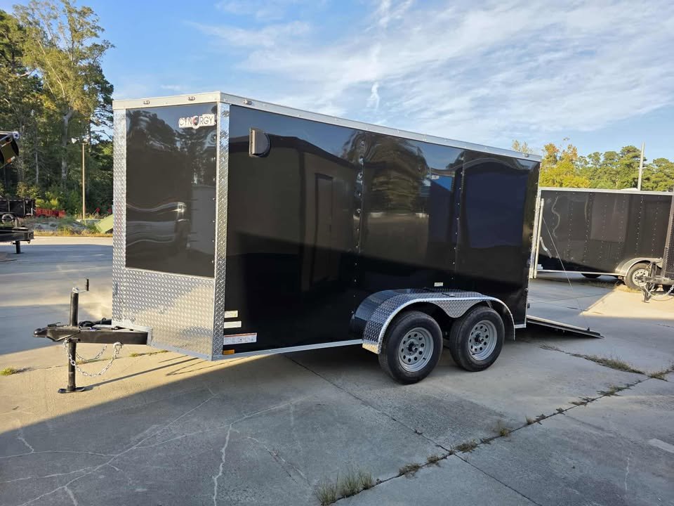 Enclosed 6x12 Black Cargo Trailer - Image 3
