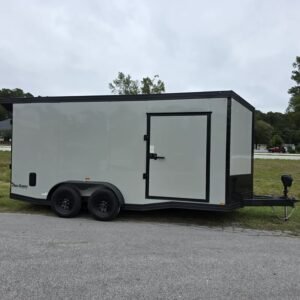 Enclosed 7x16 Dove Gray Cargo Trailer - Image 6