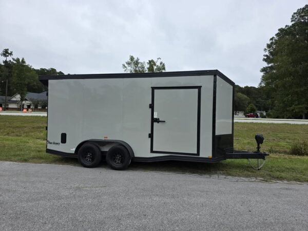 Enclosed 7x16 Dove Gray Cargo Trailer
