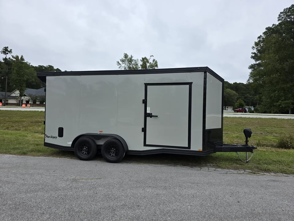 Enclosed 7x16 Dove Gray Cargo Trailer - Image 6