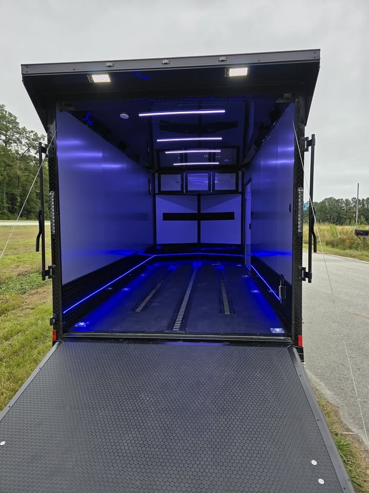 Enclosed 7x16 Dove Gray Cargo Trailer - Image 1