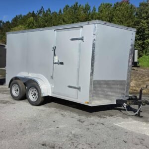 Enclosed 7x12 Silver Cargo Trailer
