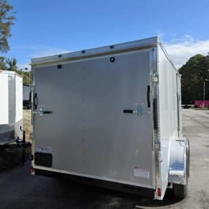 Enclosed 7x12 Silver Cargo Trailer - Image 3